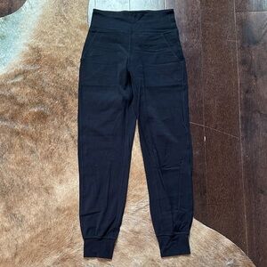 Black Lululemon High-Waist Jogger Pants